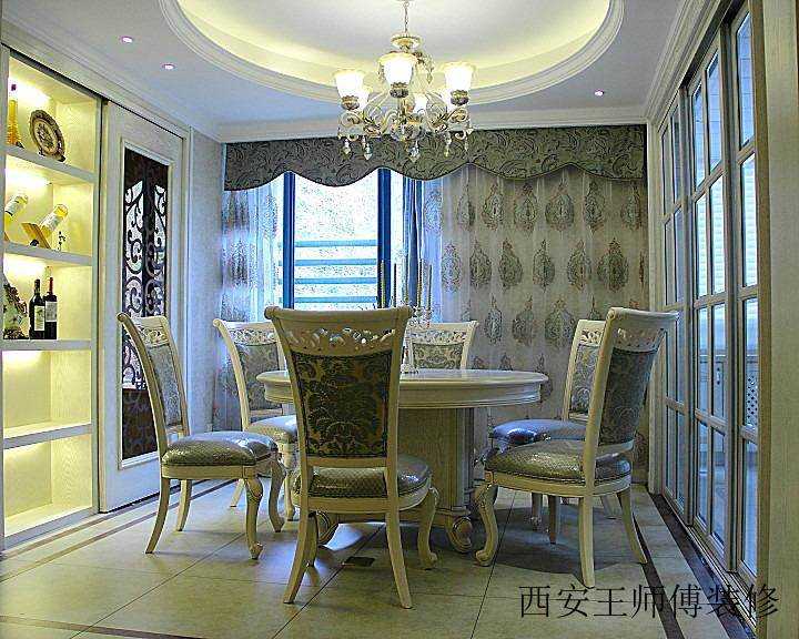 精美华丽欧式风格餐厅酒柜设计
