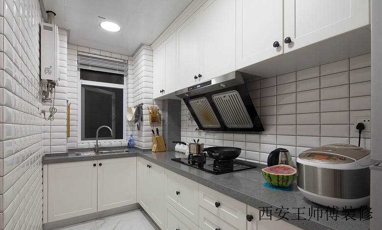 瓷砖装饰现代厨房背景墙欣赏图