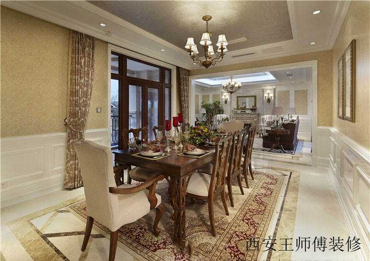 古典美式风格餐厅设计装修图