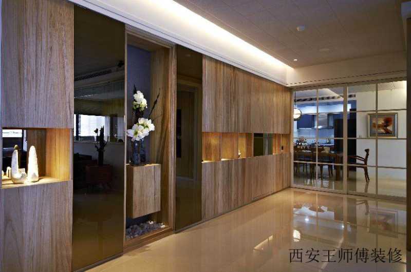 后现代家居玻璃门隔断装修图