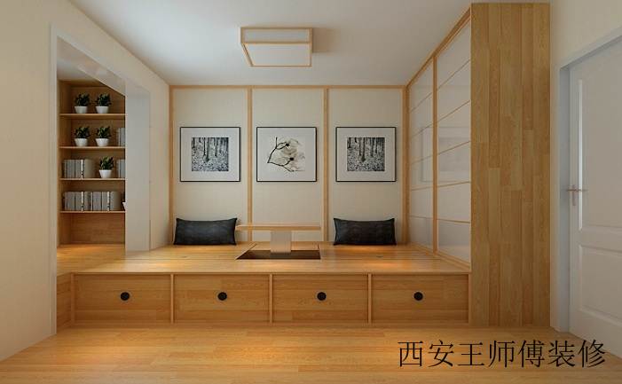 经典原木日式家居地台榻榻米设计装修图