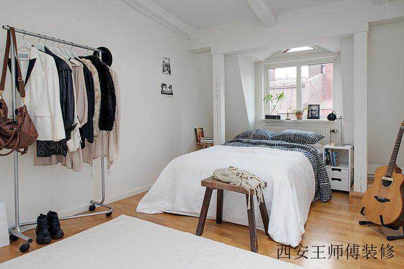 简洁北欧小户型公寓卧室设计装潢图