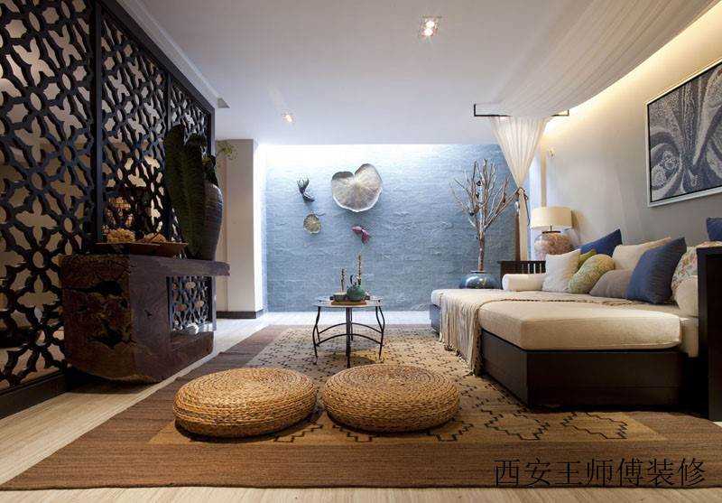东南亚风格 休闲区屏风隔断设计