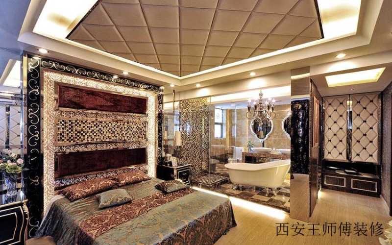 华贵奢华摩登欧式风格卧室设计装修欣赏图