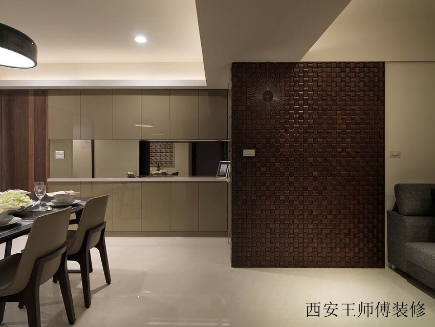 个性摩登现代家居背景墙装饰图