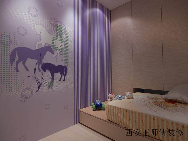 梦幻现代家居儿童房墙纸设计