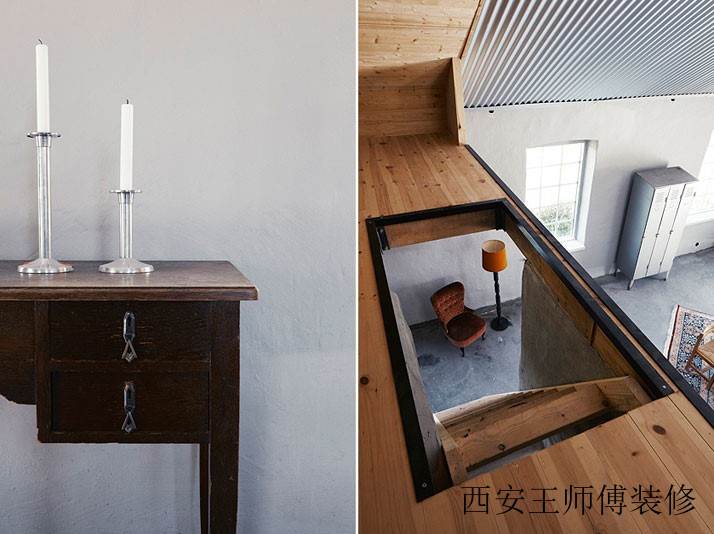 原木北欧家居跃层楼梯装饰图