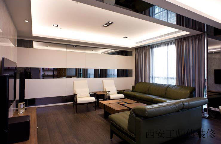 现代装修设计客厅吊顶案例图