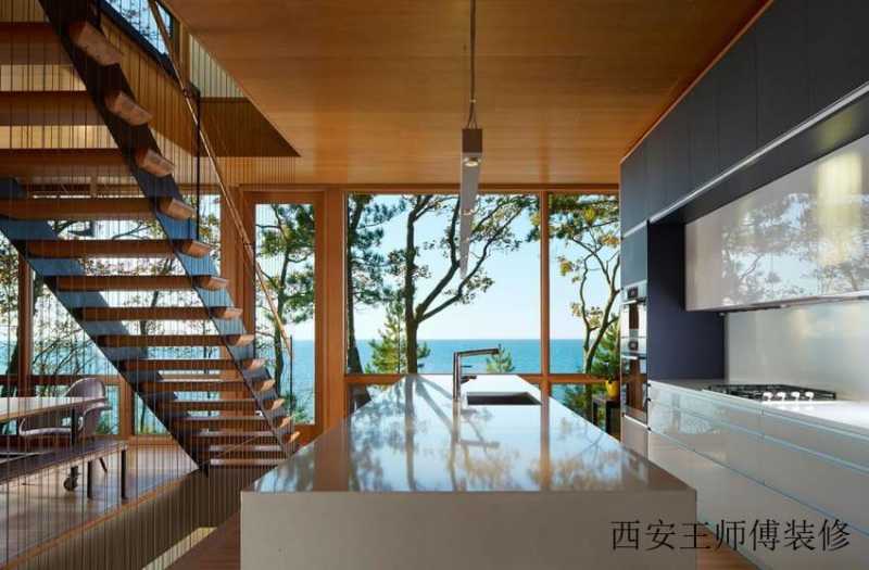 休闲美式海景别墅厨房设计