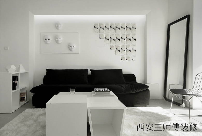 时尚美观简约纯净客厅背景墙效果图