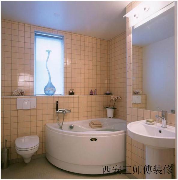 简约现代卫生间瓷砖装饰图