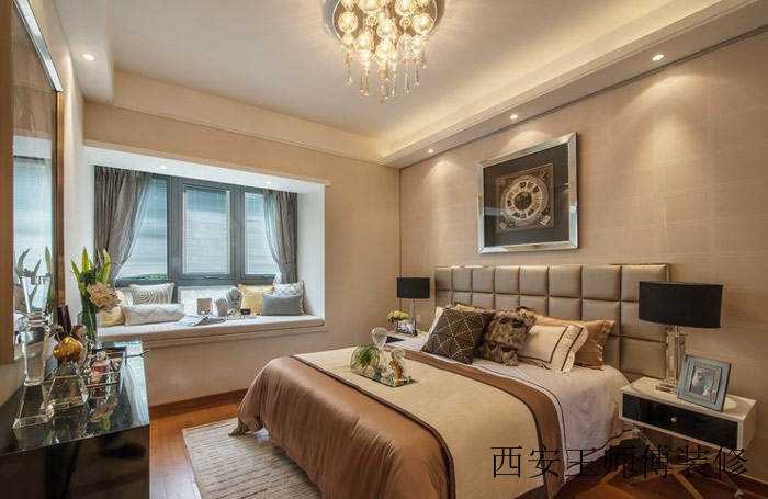高端新中式卧室床头软包设计