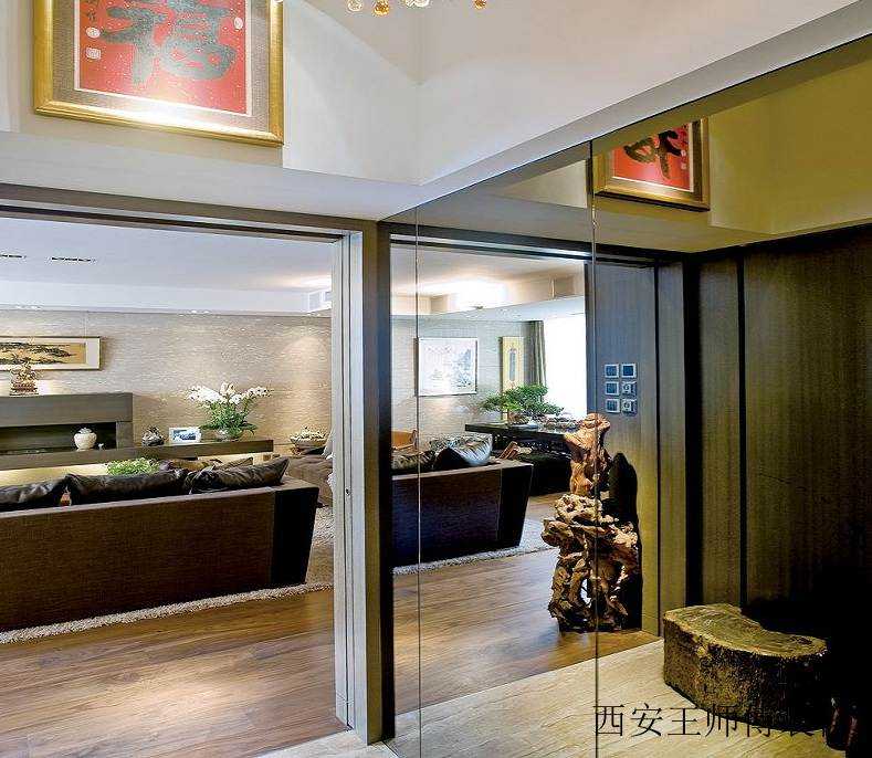 风雅时尚现代设计风格玻璃隔断效果图