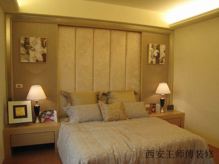 优雅时尚混搭卧室床头背景墙设计