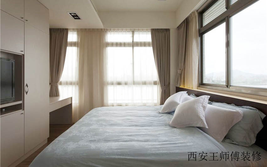 简约风格卧室窗帘装饰图