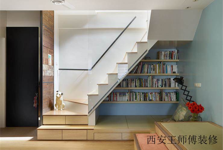 简约创意设计公寓书架效果图