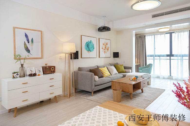 时尚裸色系现代风 客厅背景墙欣赏