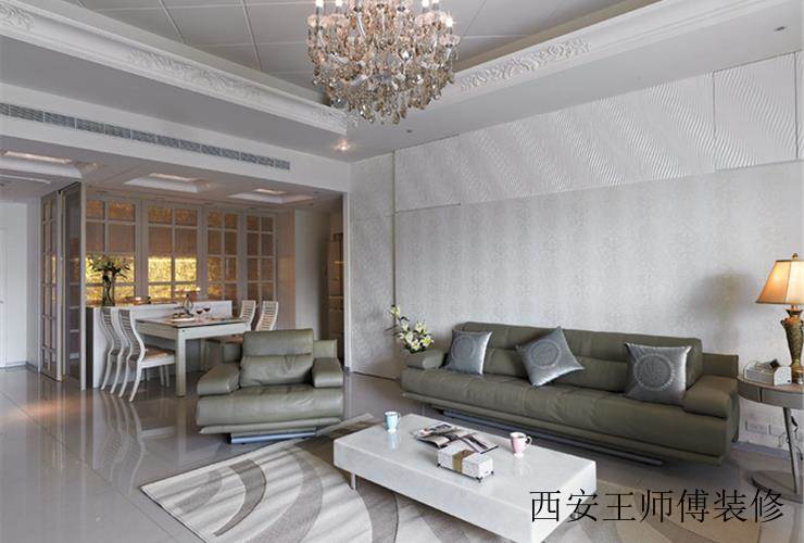 清新简欧风格公寓室内装修效果图