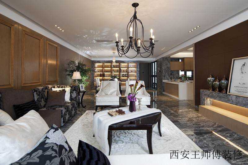 花岗岩装饰现代豪华别墅客厅效果图