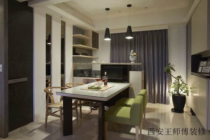 现代浪漫情调小户型餐厅设计