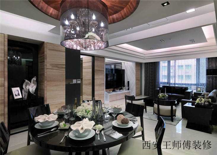现代都市时尚客餐厅一体效果图