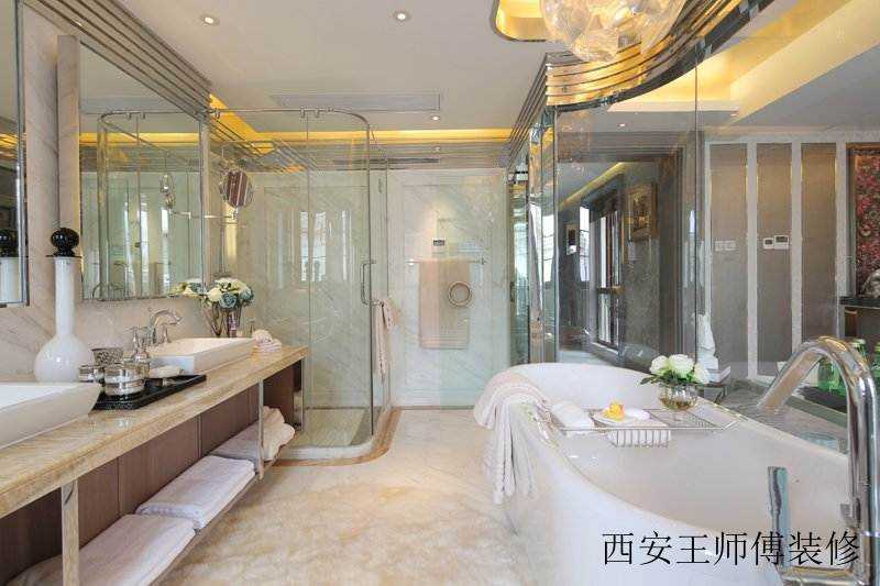 时尚豪华现代浴室装饰案例图