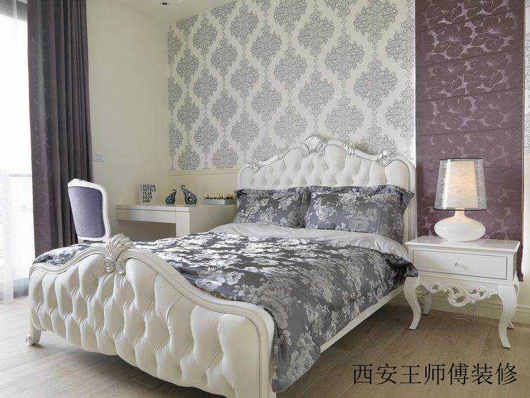 华贵新古典卧室白色床装饰图