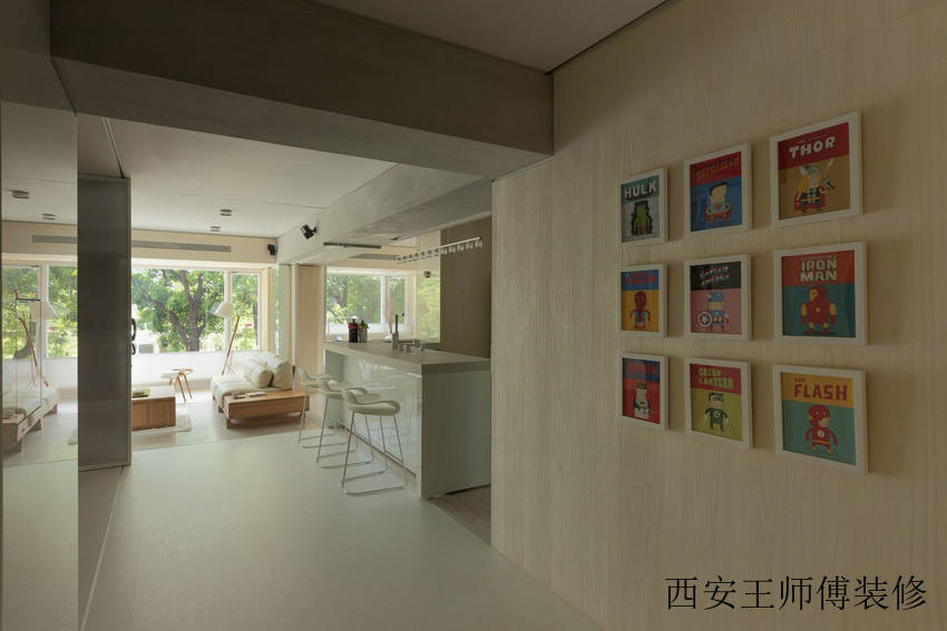 唯美简约家居过道相片墙欣赏