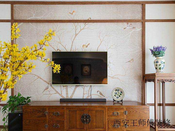 简约田园家居电视背景墙装修图片