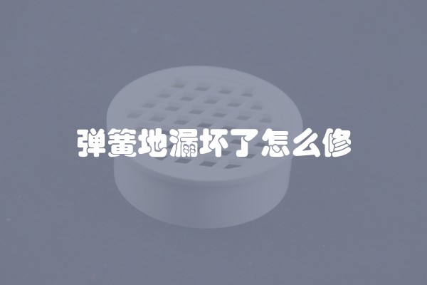 弹簧地漏坏了怎么修