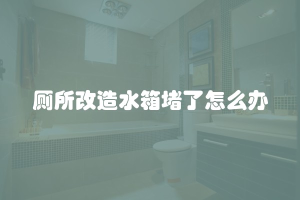 厕所改造水箱堵了怎么办