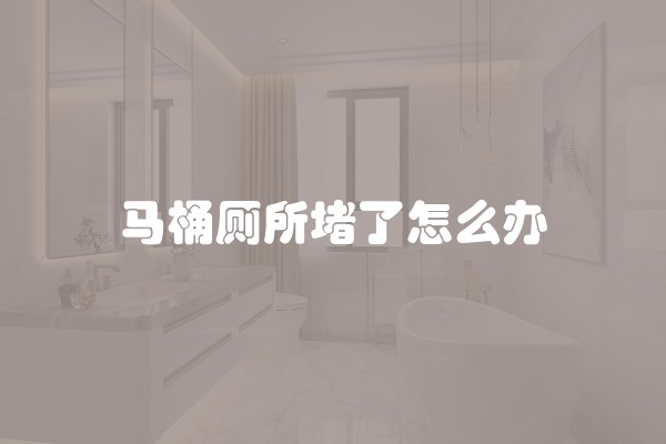 马桶厕所堵了怎么办 马桶厕所堵了怎么办