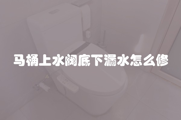 马桶上水阀底下漏水怎么修 马桶上水阀底下漏水怎么修