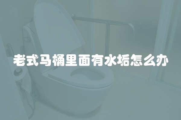 老式马桶里面有水垢怎么办 老式马桶里面有水垢怎么办