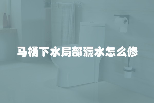 马桶下水局部漏水怎么修 马桶下水局部漏水怎么修