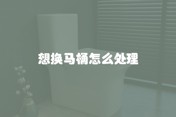 想换马桶怎么处理