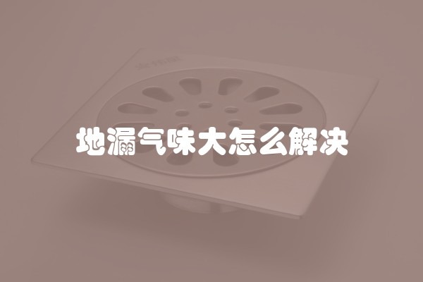地漏气味大怎么解决 地漏气味大怎么解决