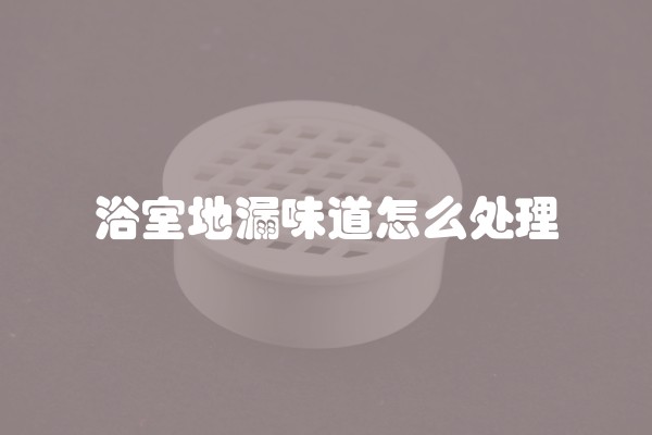 浴室地漏味道怎么处理 浴室地漏味道怎么处理