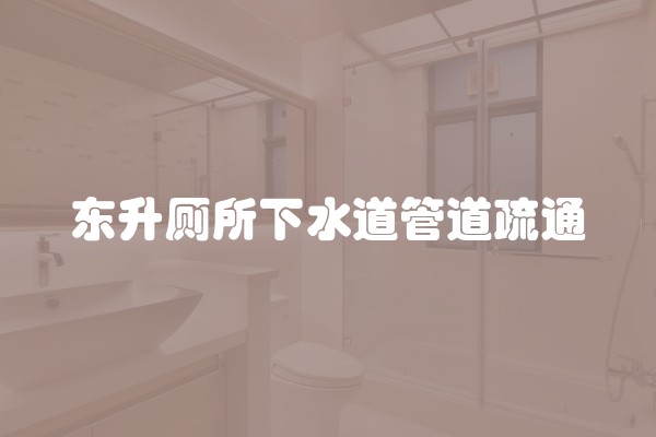 东升厕所下水道管道疏通 东升厕所下水道管道疏通