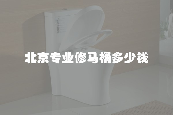 北京专业修马桶多少钱 北京专业修马桶多少钱