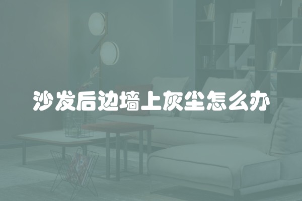 沙发后边墙上灰尘怎么办 沙发后边墙上灰尘怎么办