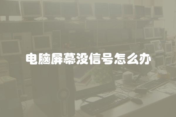 电脑屏幕没信号怎么办