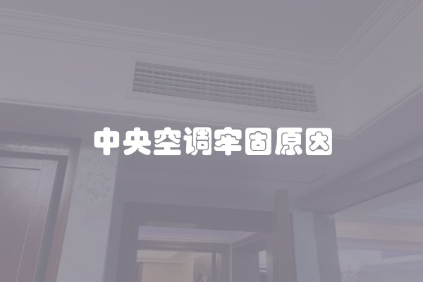 中央空调牢固原因