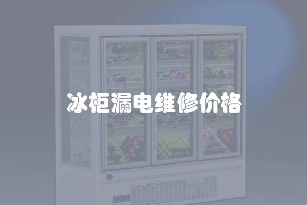 冰柜漏电维修价格