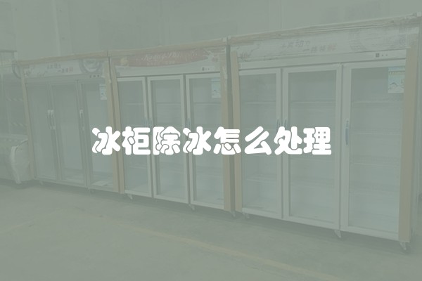 冰柜除冰怎么处理