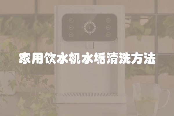 家用饮水机水垢清洗方法