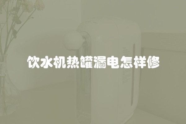 饮水机热罐漏电怎样修