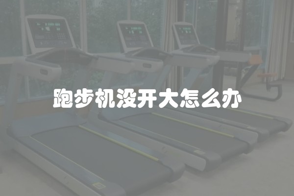 跑步机没开大怎么办