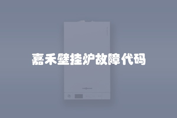 嘉禾壁挂炉故障代码