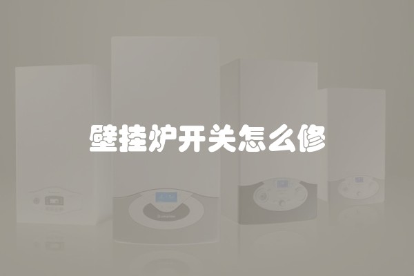 壁挂炉开关怎么修